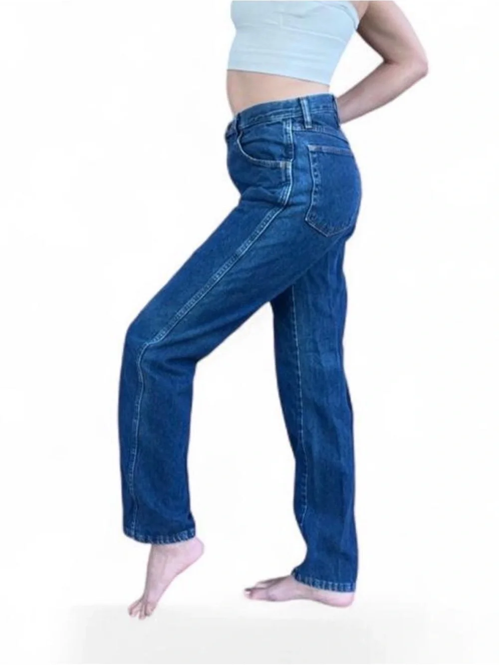 Men’s Rustler American Western straight-leg blue denim jeans